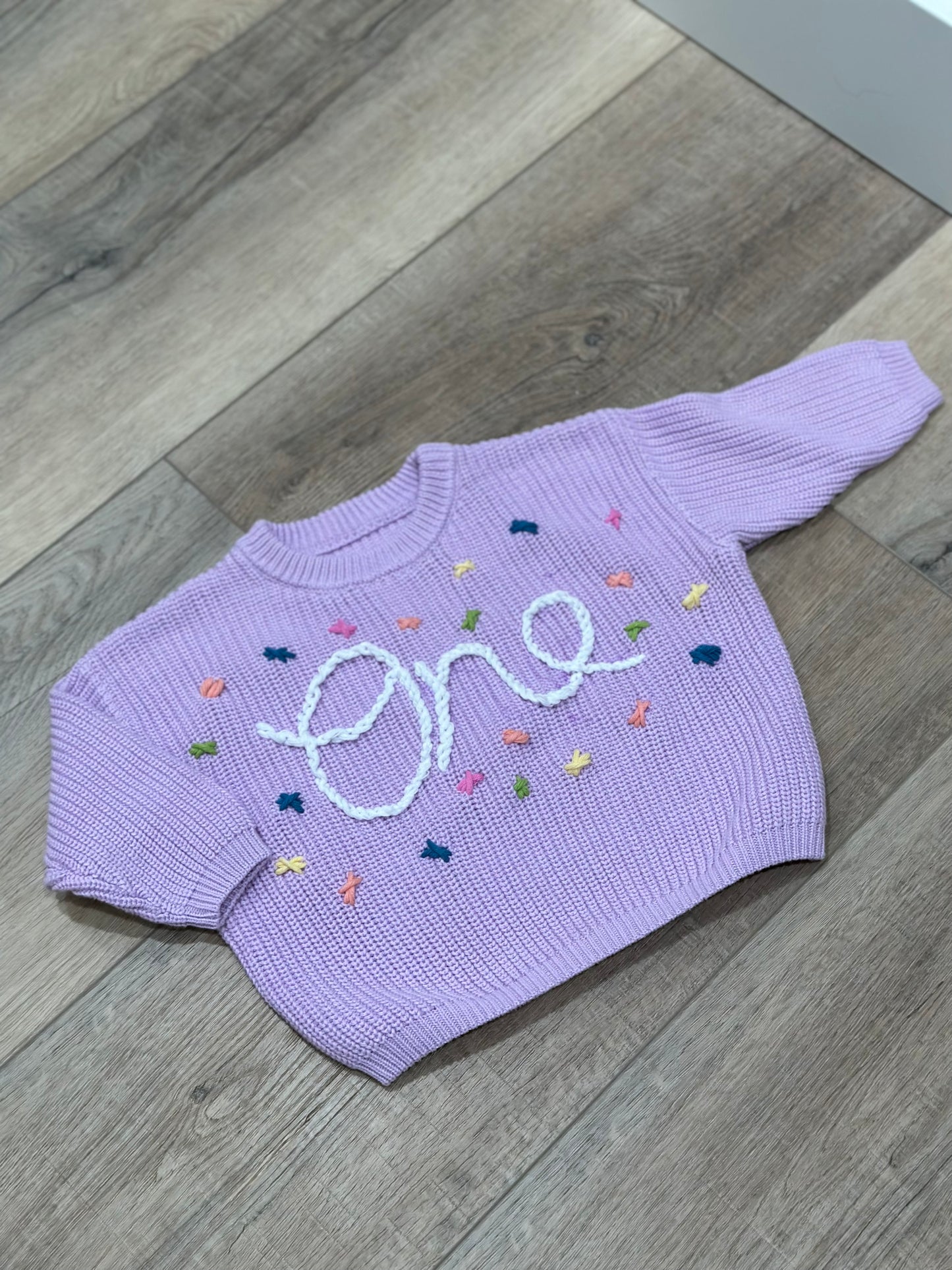 Special occasion hand embroidered sweater