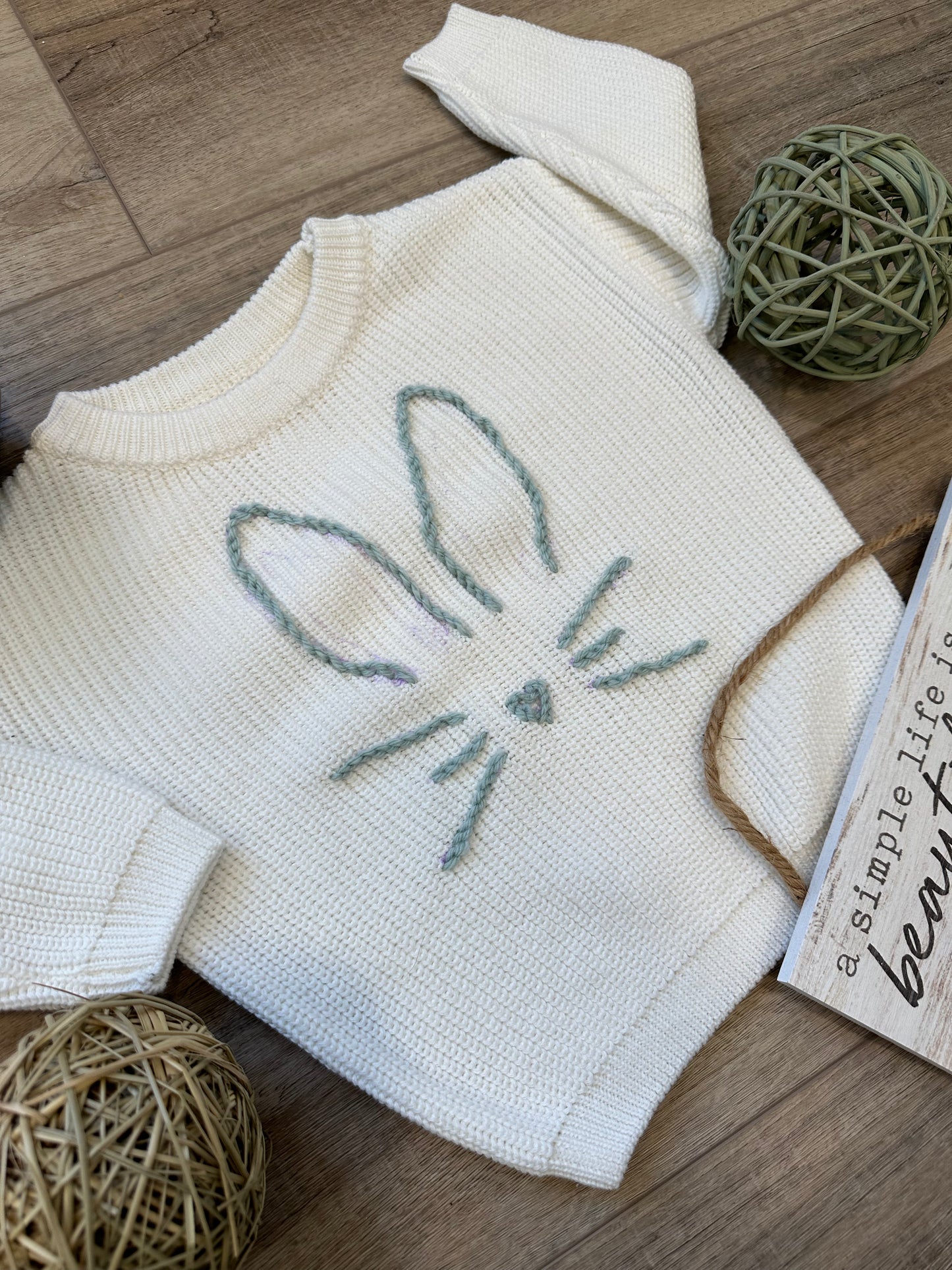 Special occasion hand embroidered sweater