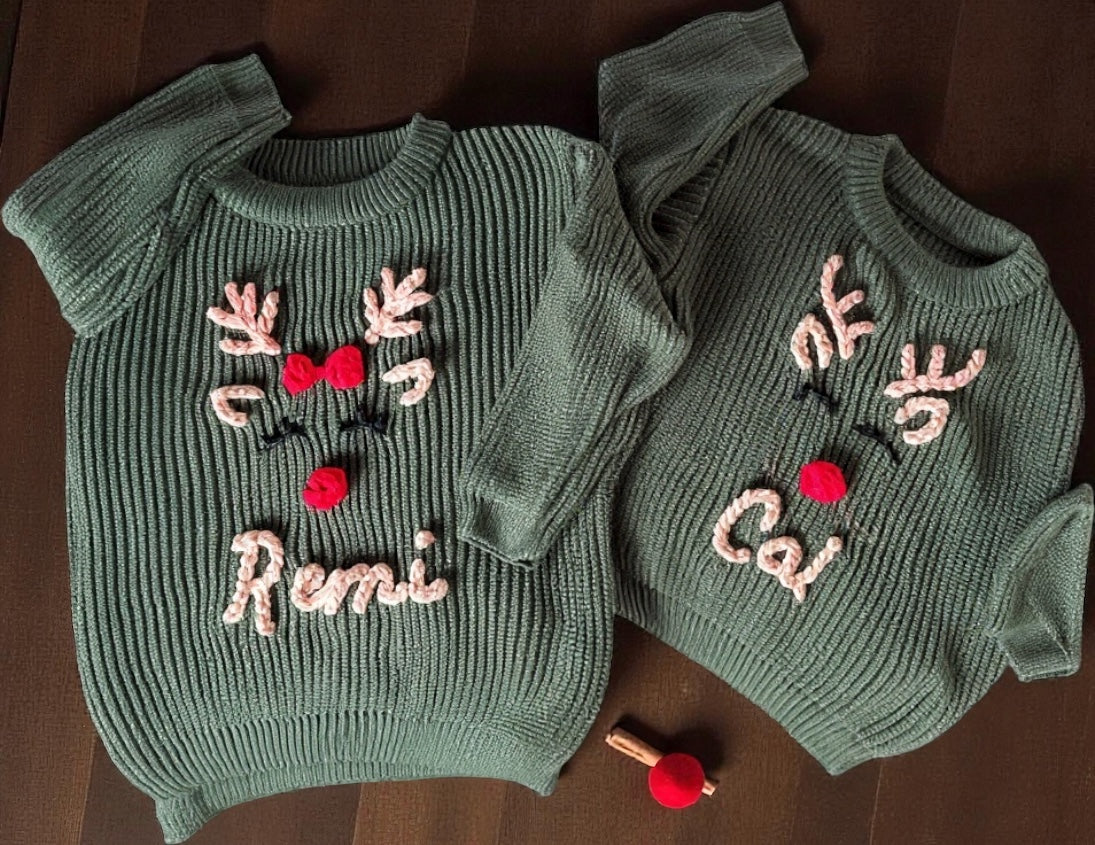 Special occasion hand embroidered sweater